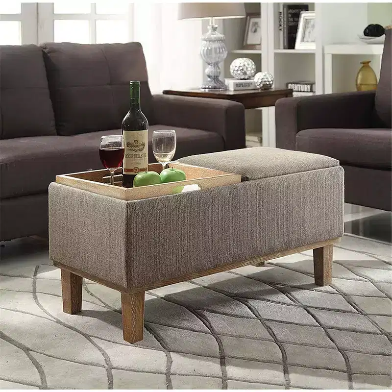 HomeStock Comfort Brentwood Storage Ottoman