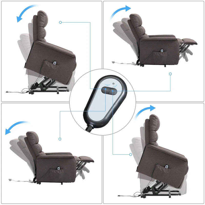HOMCOM Power Lift Assist Recliner Chair with Remote