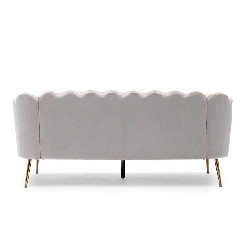 Reitz Glam Velvet Shell 3 Seater Sofa by Christopher Knight Home - 76.25 L x 29.25 W x 33.50 H