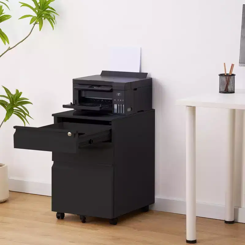 3-Drawer Mobile File Cabinet - Under-Desk Organizer for Home/Office (Unassembled, Fits Letter/Legal/A4)
