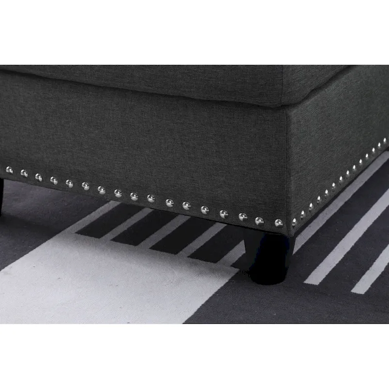 Alger 98 Wide Left Hand Facing Sofa & Chaise with Ottoman