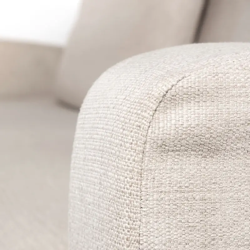 Denly Beige Fabric Slipcover w/ Double Stacked Back Cushions Sofa - 92.5W x 38.2D x 34.5H