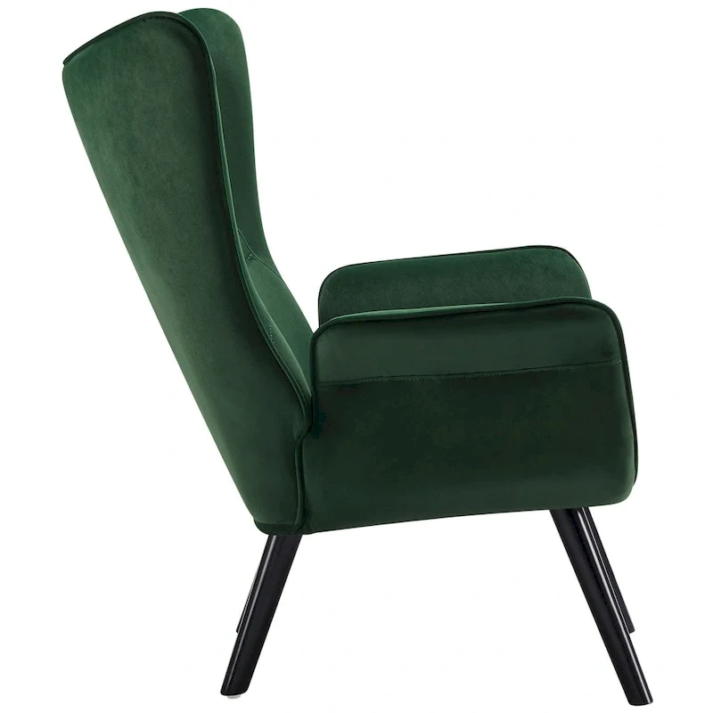 Upholstered Wingback Armchair Leisure Accent Chair, Single - 40.55 H x 28.34 W x 33.1 D