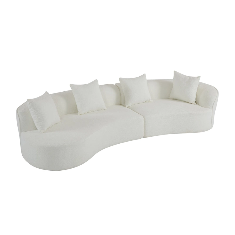 Christopher Knight Home - Linda Fabric Curved Sectional Sofa