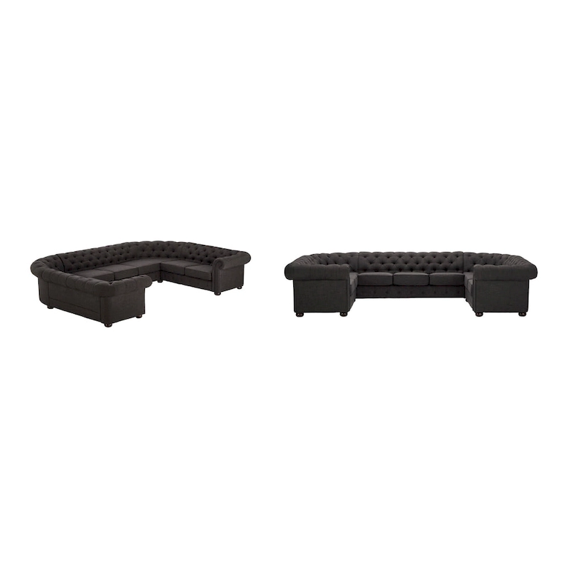 Gdansk 9-Seat U-Shaped Chesterfield Sectional Sofa