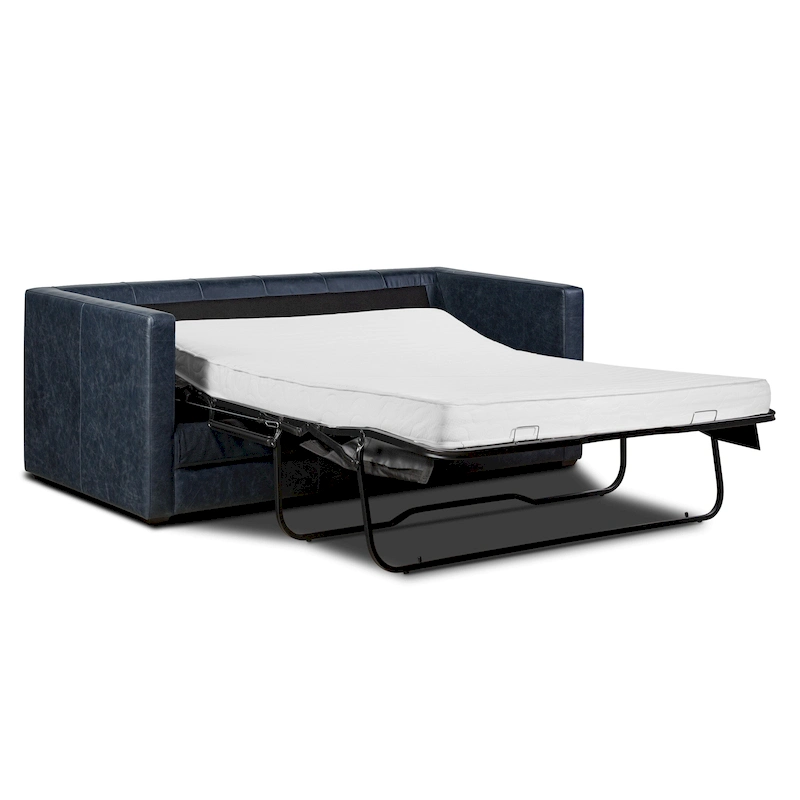 Poly & Bark Napa 82 Leather Pull-Out Convertible Sleeper Sofa - Full Grain Genuine Italian Leather