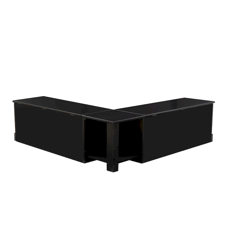 Josie Black Wooden 3-Piece Nook & Table Set