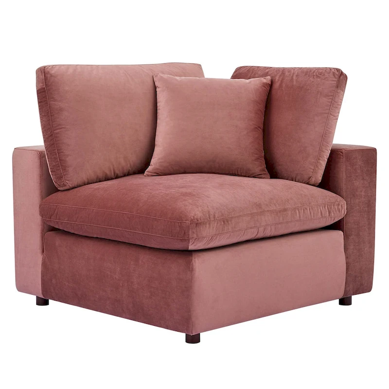 Commix Down Filled Overstuffed Velvet 7-Piece Sectional Sofa