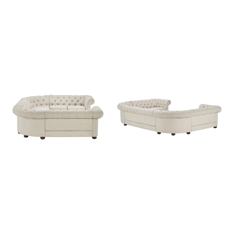 Gdansk 9-Seat U-Shaped Chesterfield Sectional Sofa