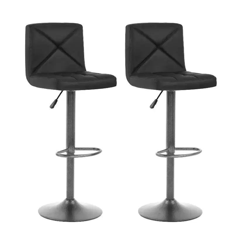 BestMassage Bar Stool Modern Swivel Bar Stools Set of 2 Adjustable Height Counter Stool