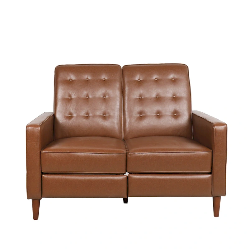 Denison Upholstered Loveseat Pushback Recliner by Christopher Knight Home