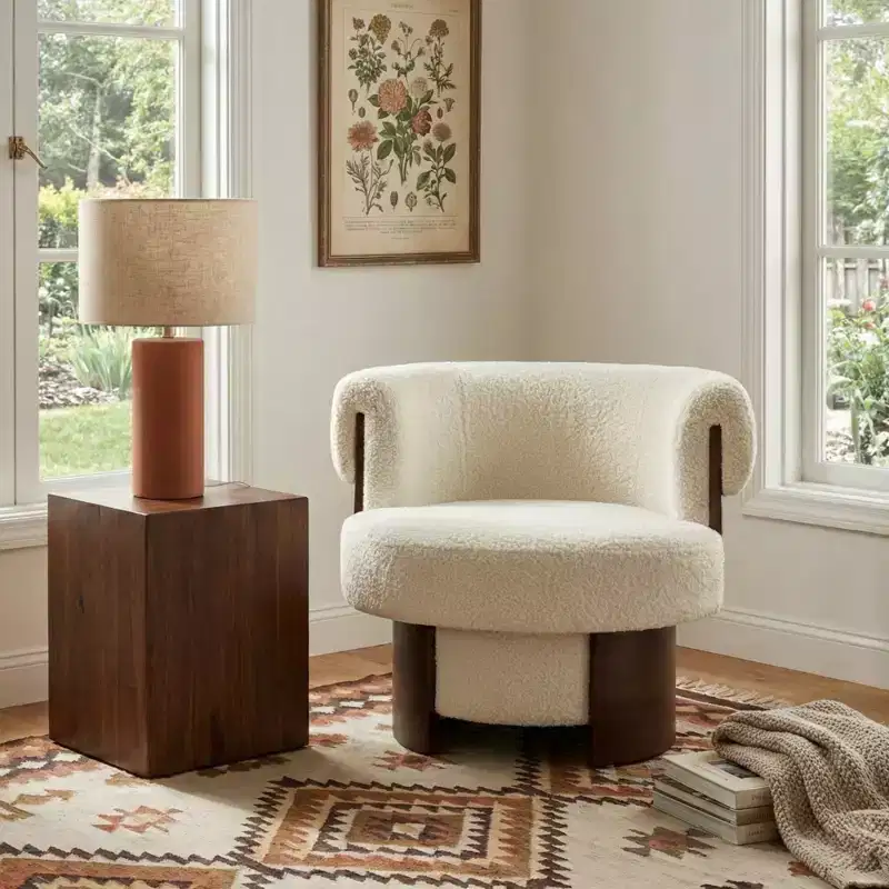 360 Swivel Accent Chair Barrel Chair Single Sofa Chair Upholstered Club Chair Lounge Armchair - ModernLuxe