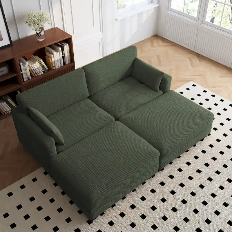 88 Convertible Larger Couch Modular Sectional Sofa Set