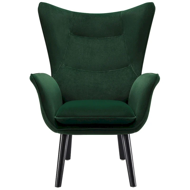 Upholstered Wingback Armchair Leisure Accent Chair, Single - 40.55 H x 28.34 W x 33.1 D