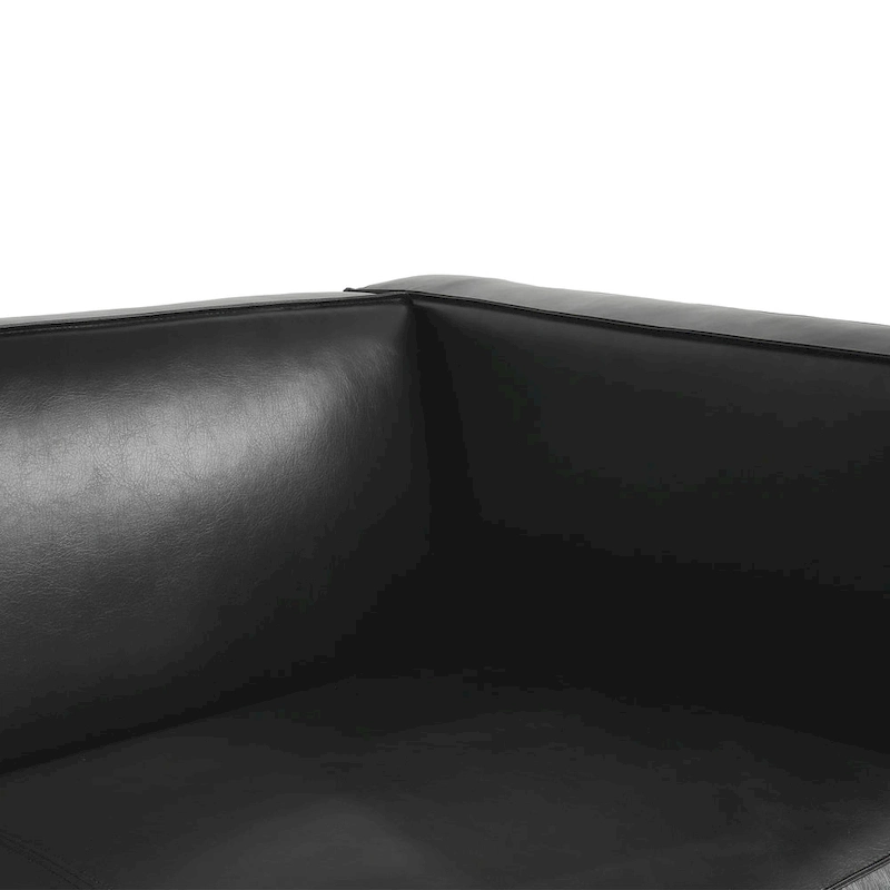 Goyette Faux Leather 3 Seater Sofa by Christopher Knight Home