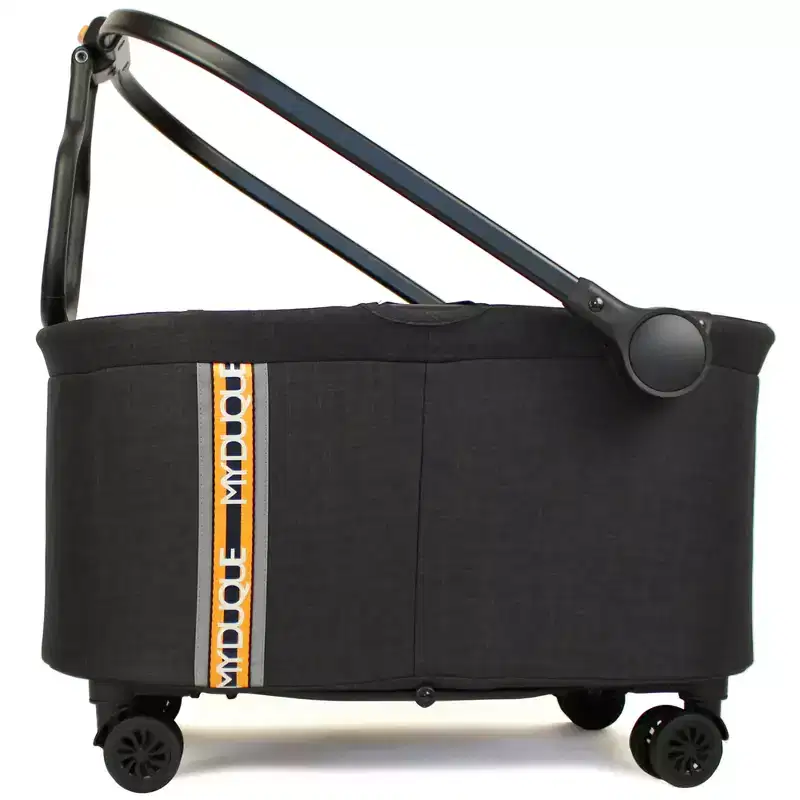 My Duque: MULTI Bicycle Pannier Basket - Melange Black Shopping Utility Cart