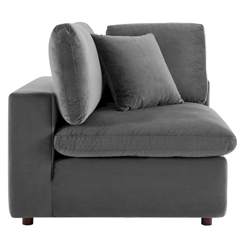 Commix Down Filled Overstuffed Velvet 7-Piece Sectional Sofa