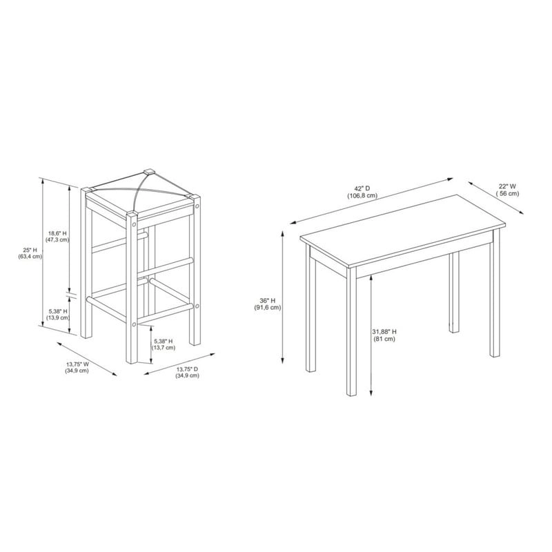 Speakeasy 5-Piece Tavern Dining Set