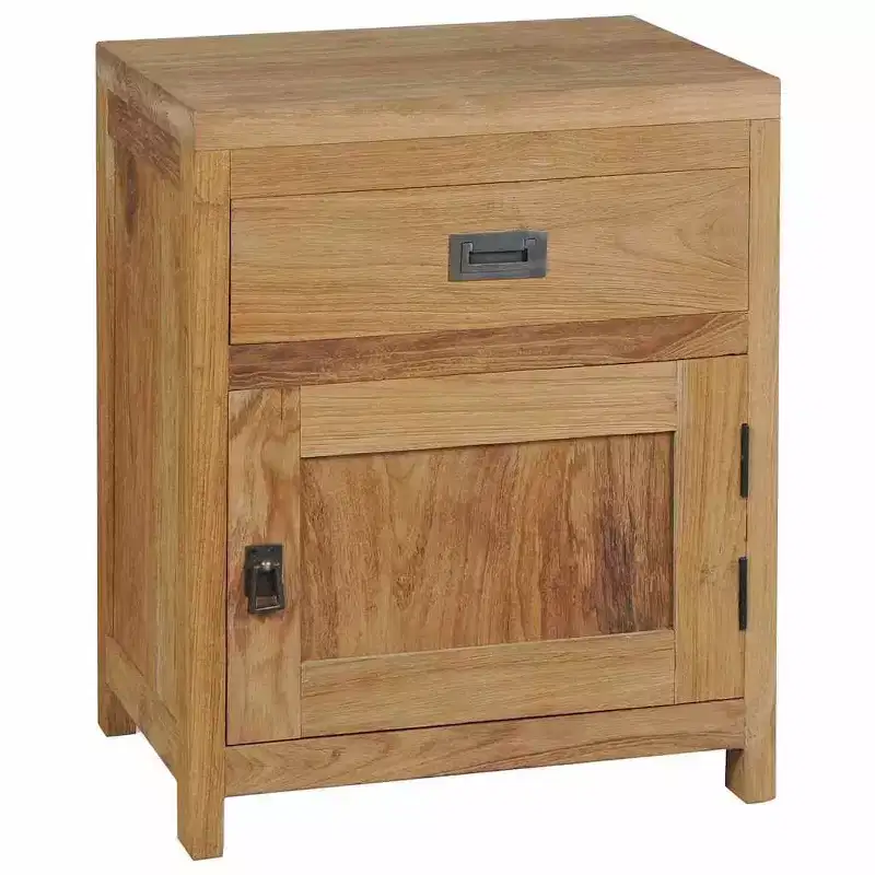 vidaXL Bedside Cabinet Solid Teak 15.7x11.8x19.7