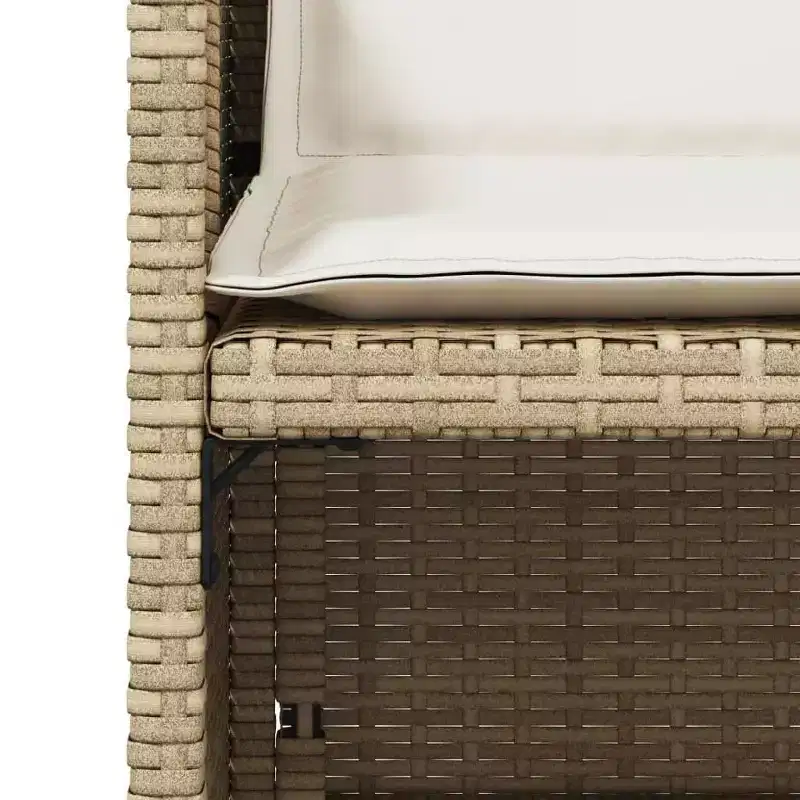 vidaXL Patio Chairs with Cushions 4 pcs Beige Poly Rattan
