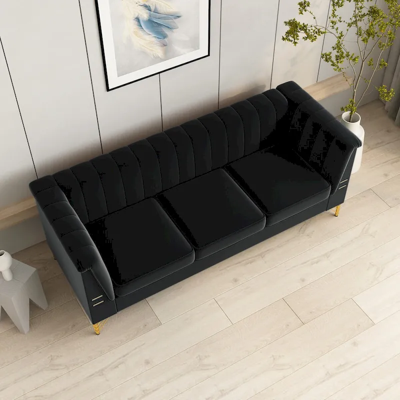 82.67 W Velvet Sofa