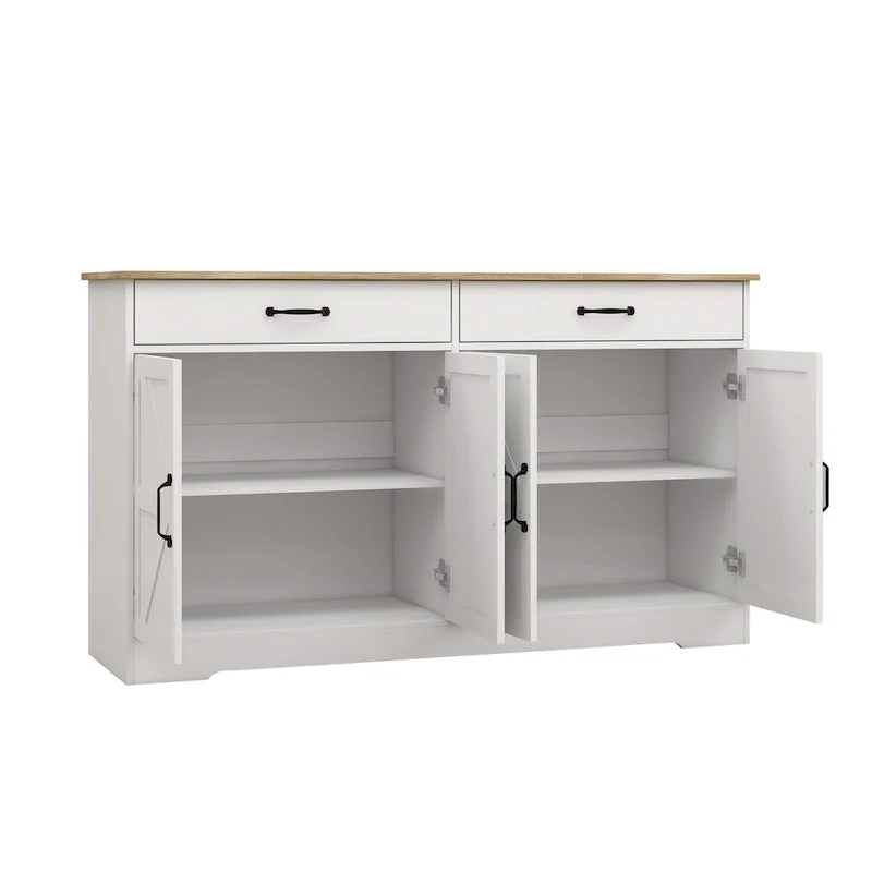 55.91 Large Farmhouse Buffet Cabinet