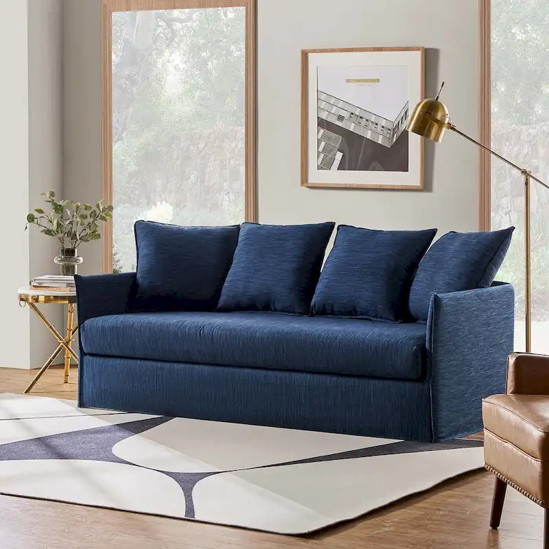 Gottfried 80 Slipcovered Sofa with Removable Cushions by HULALA HOME