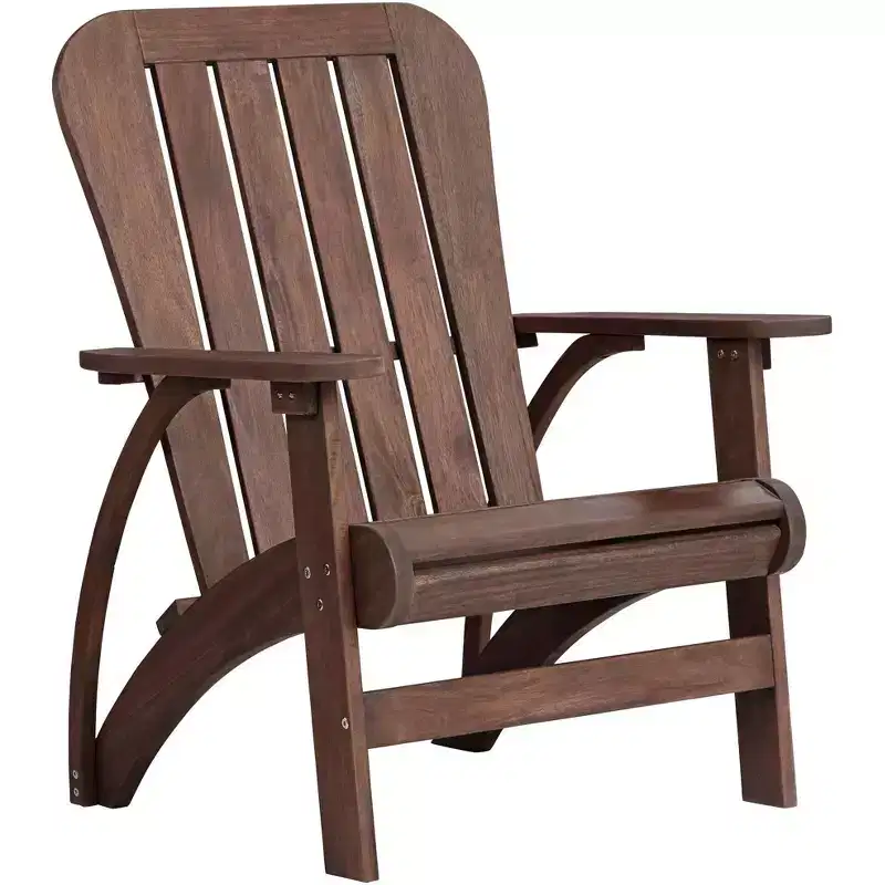 Teal Island Designs Dylan Dark Wood Outdoor Adirondack Chair