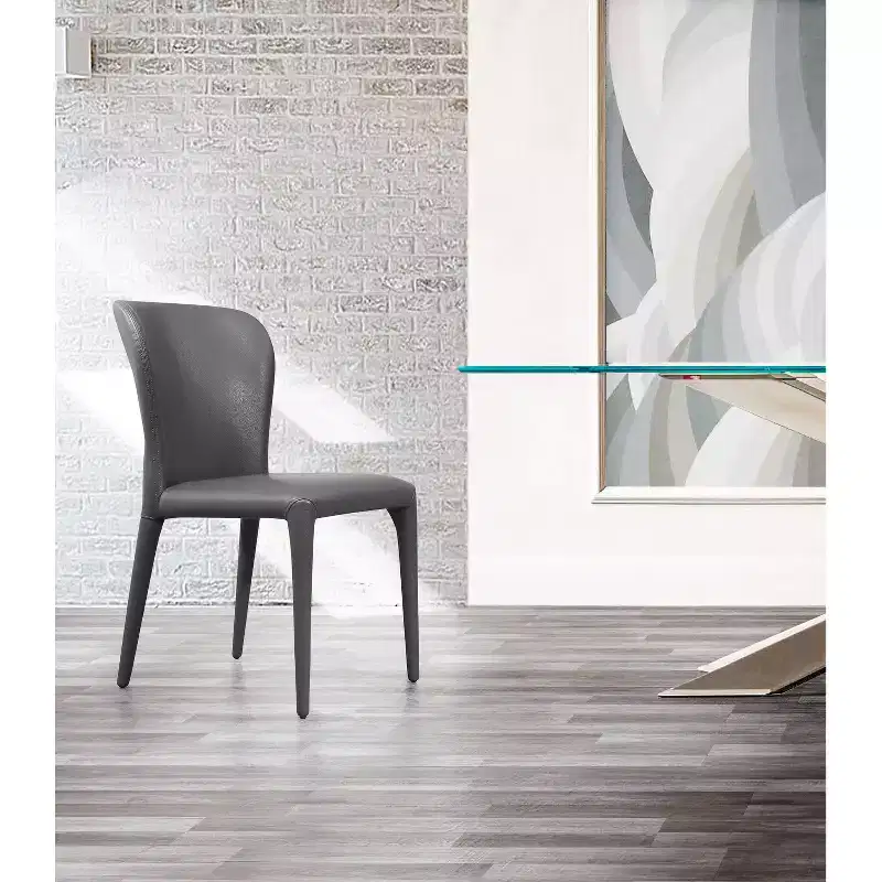 20 in. White Faux Leather Dining Chair, Stylish Inviting Dining Space Seating