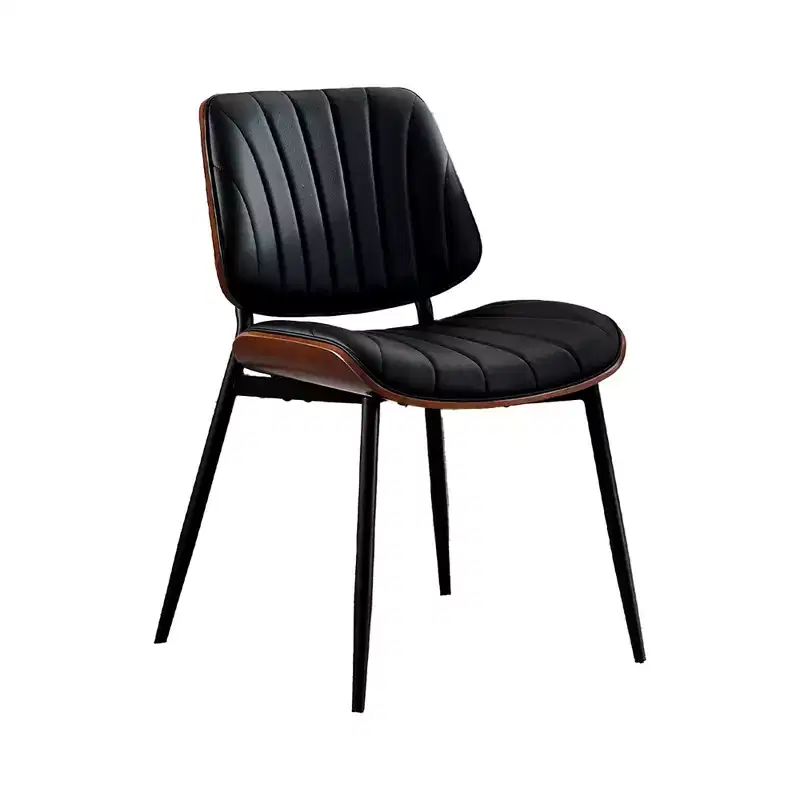 Acekool 2 Pack PU Leather Shell Back Dining Chairs Mid Century Accent Chairs for Dining Room Kitchen