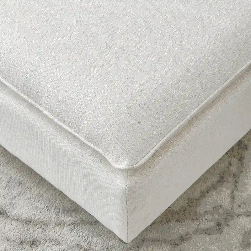 L-Shaped Linen Sectional Sofa with Chaise