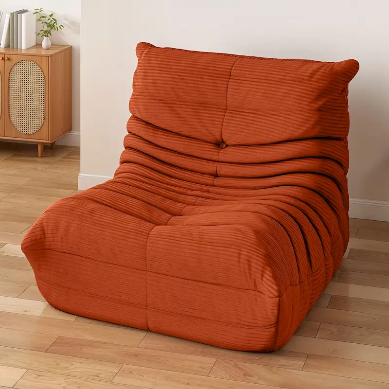 Moasis Bean Bag Chairs Single Sofa with Memory Foam,Lazy Floor Sofa for Adults & Kids