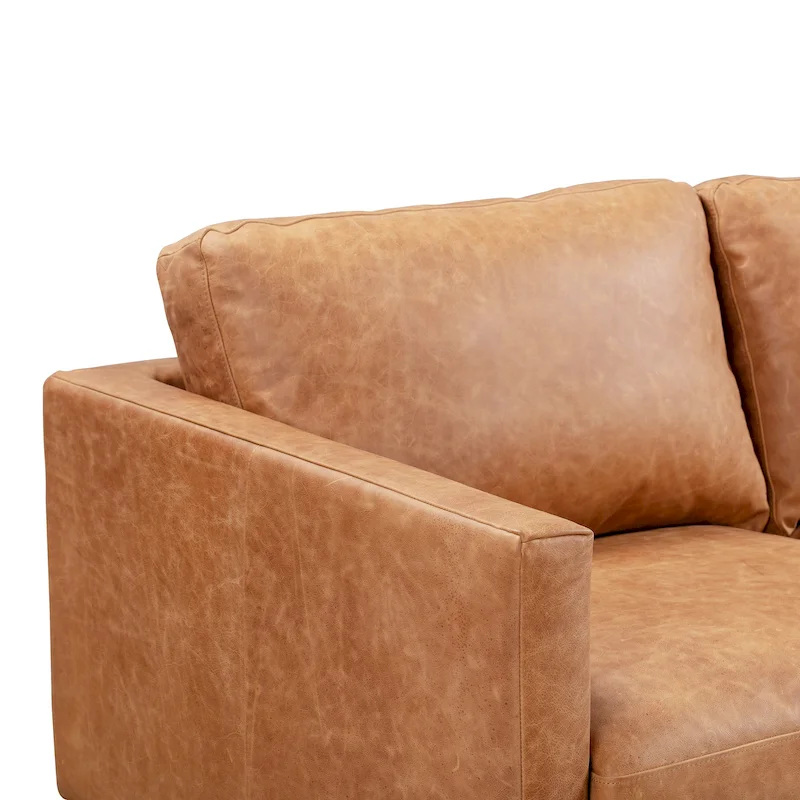 Poly & Bark Nolita 85 Sofa - Full Grain Genuine Italian Leather