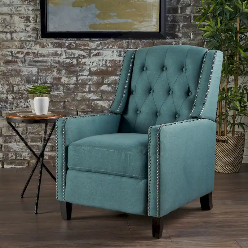 Izidro Tufted Fabric Recliner by Christopher Knight Home