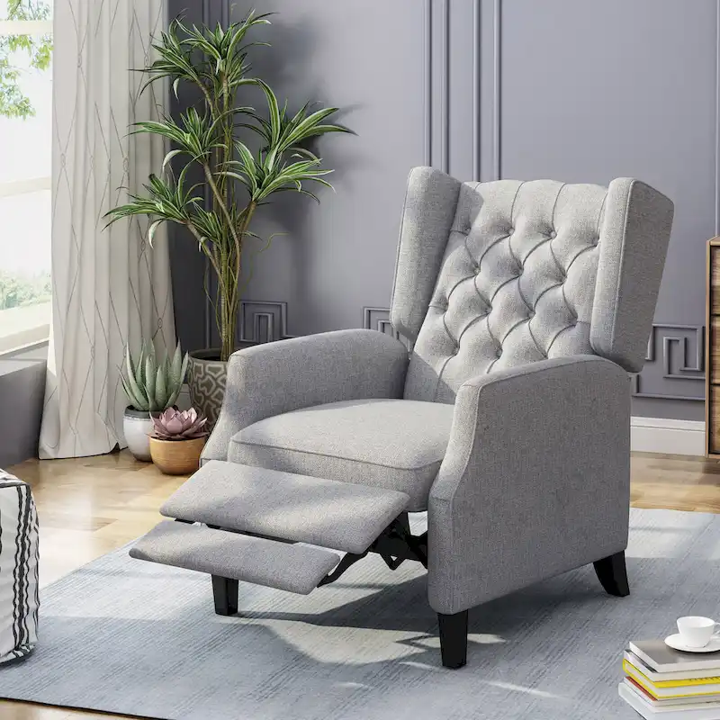 Keating Traditional Wingback Recliner by Christopher Knight Home