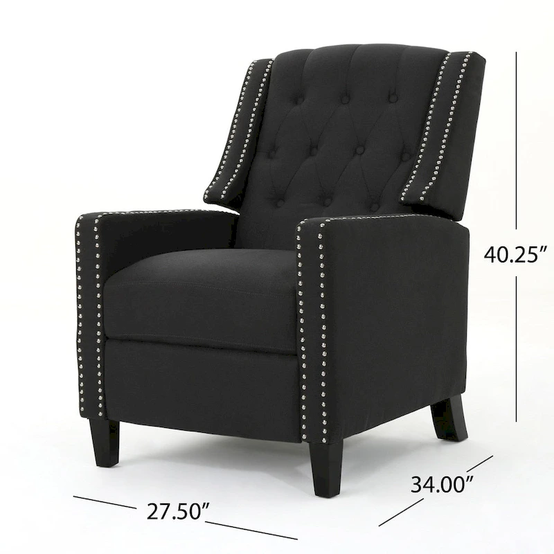 Izidro Tufted Fabric Recliner by Christopher Knight Home