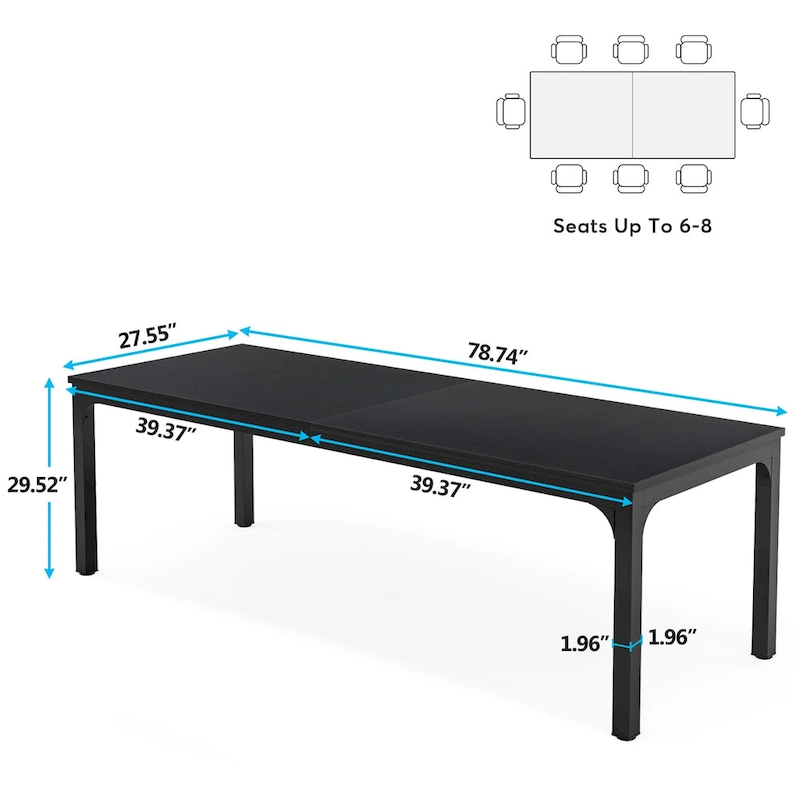 78.7 Inches Extra Long Computer Desk 2 Person Desk