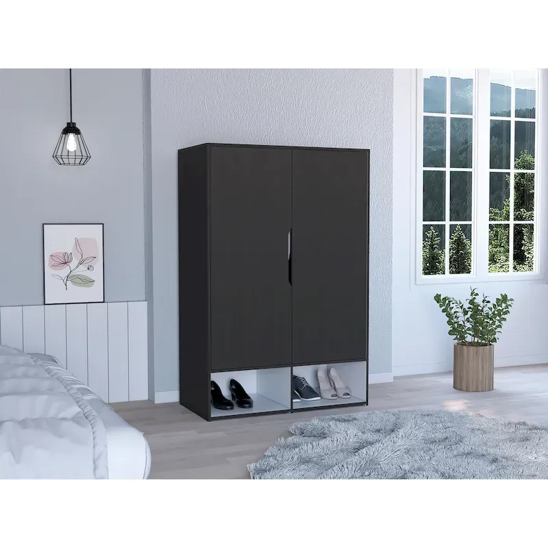 FM Furniture Rose Double Armoire with Hanging Rod