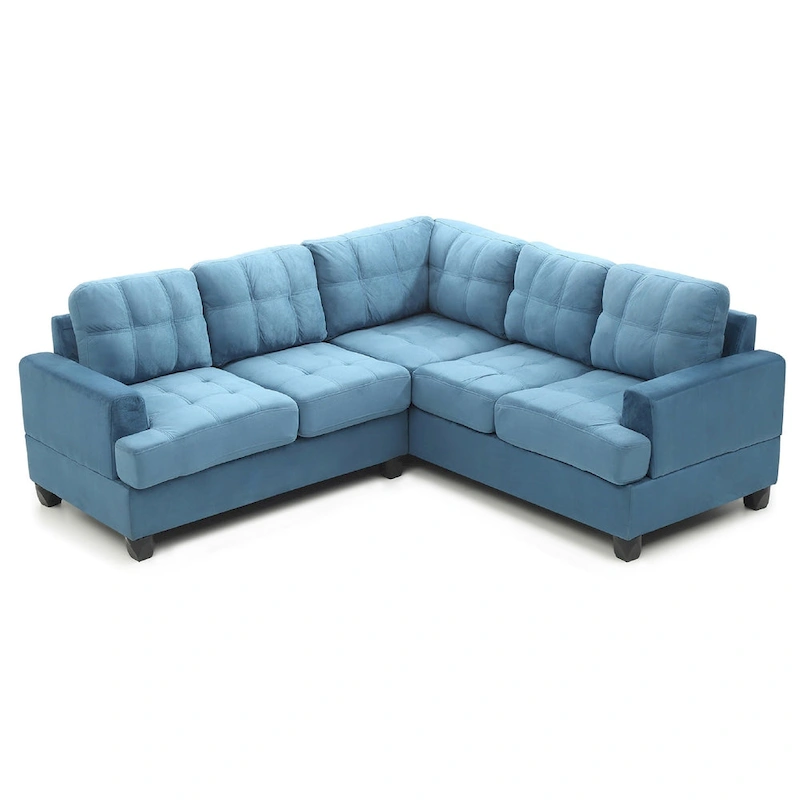 Sandridge 80 in. W 2-piece Microfiber L Shape Sectional Sofa - 80L x 80W x 36H