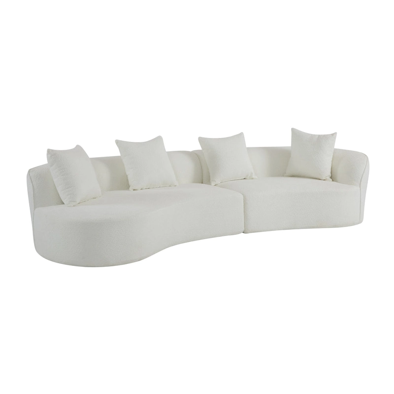 Christopher Knight Home - Linda Fabric Curved Sectional Sofa