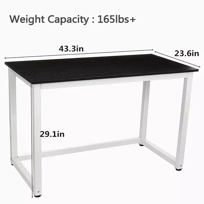 Hoffree Modern Writing Desk Workstation 43 Computer Desk for Home Office Study