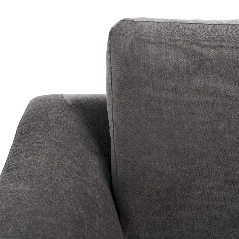 SAFAVIEH Couture Nicholsen Anthracite Grey Velvet Sofa