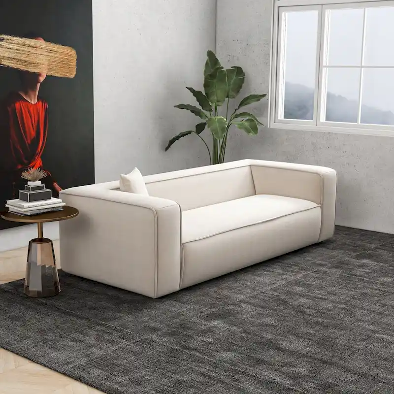 Belinda Mid Century Modern Furniture Style French Boucle Living Room Sofa