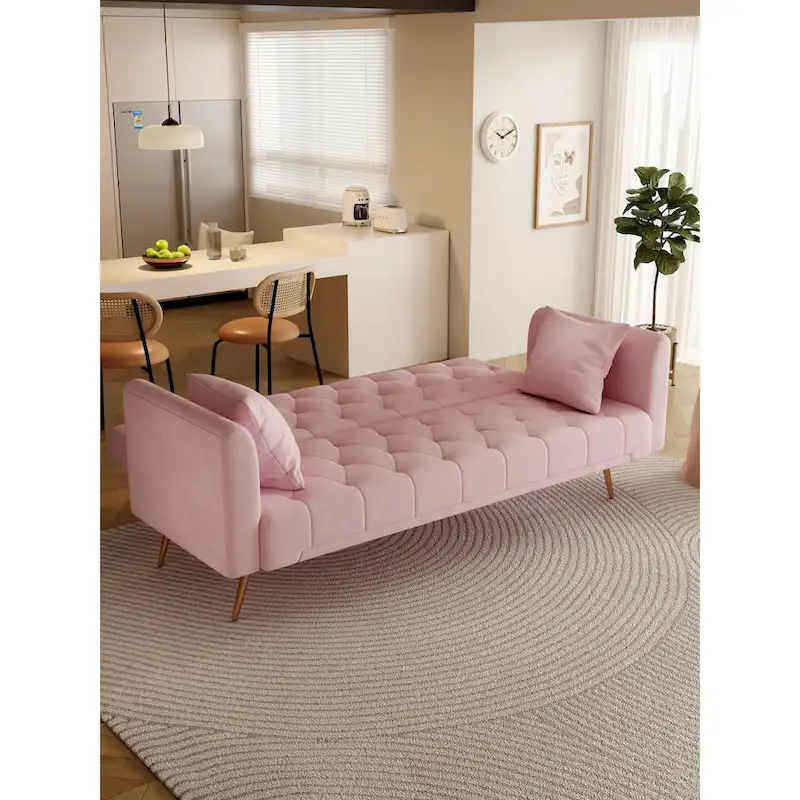 71 Convertible Double Folding Living Room Sofa Bed