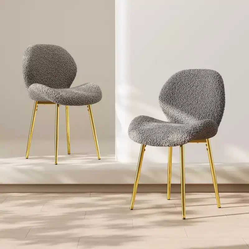 Modern Dining Chair with Metal Legs