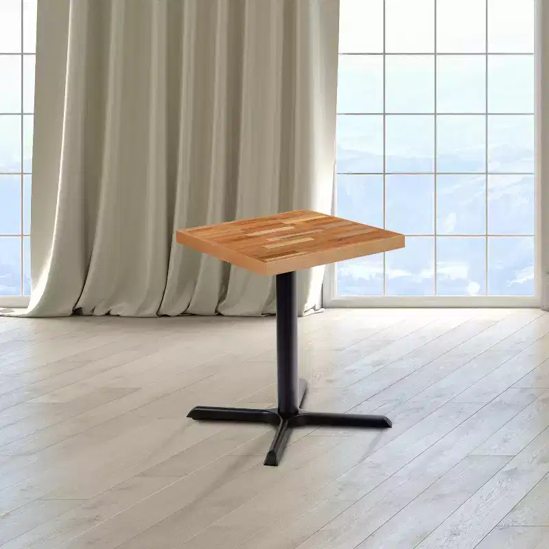Square Butcher Block Style Table Top - Restaurant Table Top