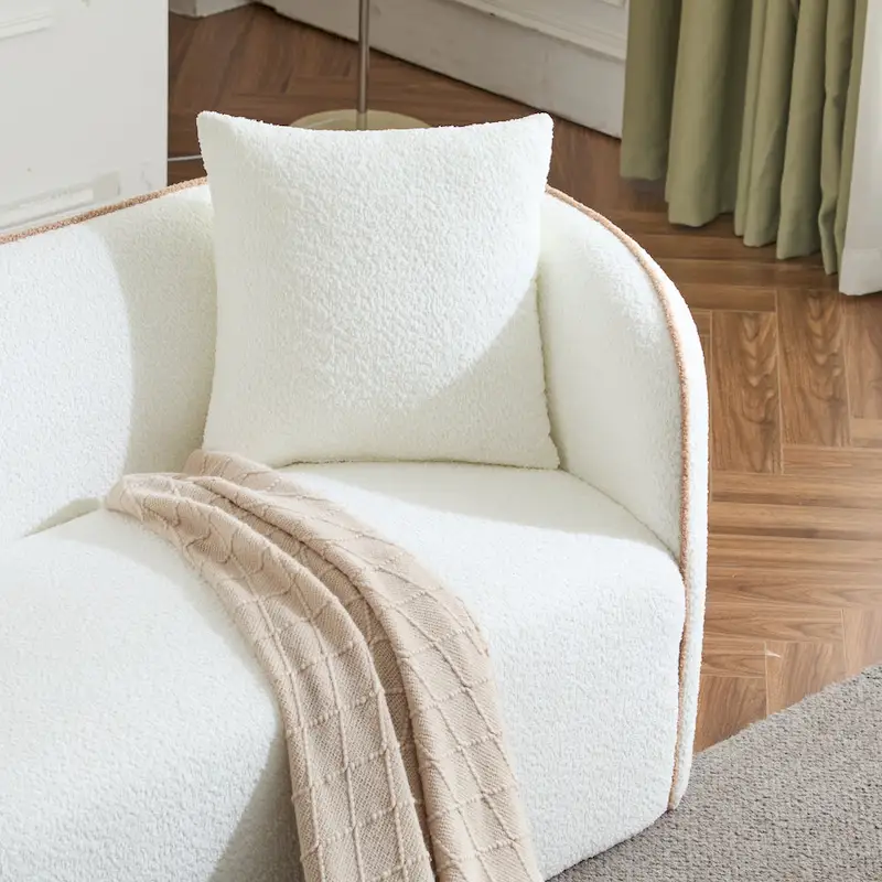 Christopher Knight Home - Tonson 82 Boucle Curved 3-Seater Sofa