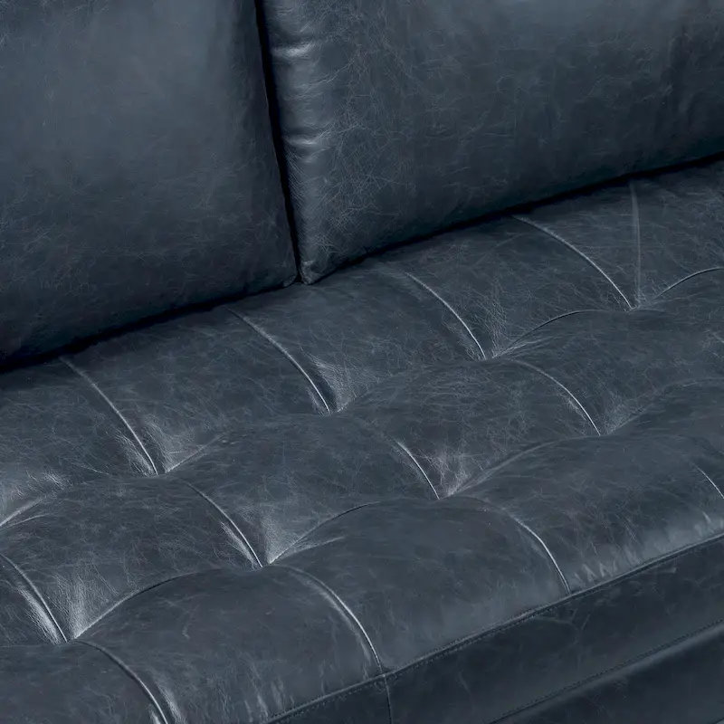 Poly & Bark Napa 82 Leather Pull-Out Convertible Sleeper Sofa - Full Grain Genuine Italian Leather