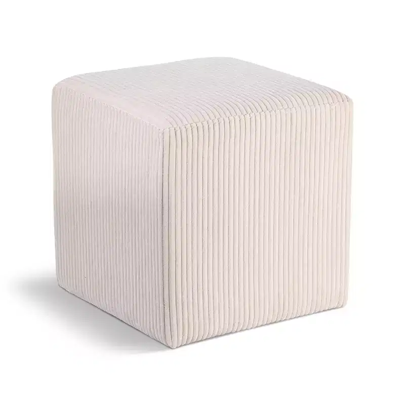 Microsuede Fabric Ottoman & Stool – Dual-Purpose Seating for Living Room or Bedroom