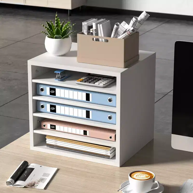 5-Compartment Desktop Literature Organizer Adjustable Shelf Mail Sorter